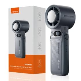Ventilador Turbo Portátil de Mano 3 en 1, 199 Velocidades, Viento Fuerte, Pantalla LED Digital 135 ° Ventilador de Mano Plegable para Exteriores 8000mAh F5PRO