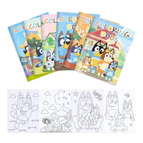 Libro de Colorear DIY de Bluey, el Perro Azul, 6/12 Piezas, para Fiestas, con Tela Colorida, Libro de Dibujo de Dibujos Animados