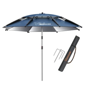Sombrilla Grande para Pesca y Actividades al Aire Libre |   Sombrilla de Playa con Protección Solar UPF 50+, Protección UV, Impermeable, Resistente al Viento, Plegable, Portátil y Ajustable