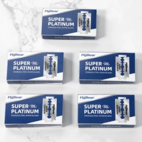 10/100 Cuchillas de Afeitar de Doble Filo para Hombres, Maquinilla de Afeitar Profesional para Barberos, Herramienta para Recortar la Barba