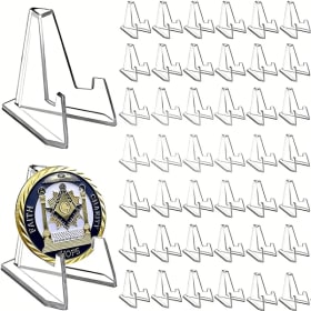 30-1PCS Soporte Triangular para Tarjetas, Mini Soporte Acrílico para Fotos de Ídolos, Soportes para Exhibición de Monedas, Tarjetas Deportivas y Coleccionables