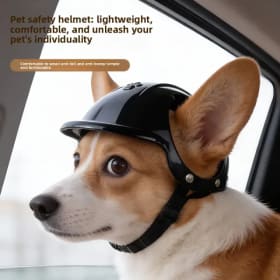 Casco para Mascotas, Color Rosa, para Perros y Gatos, para Motocicleta, Deportes al Aire Libre, Accesorios para Mascotas, Protección para la Cabeza