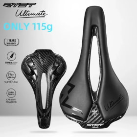 RYET-sillín de bicicleta ultraligero, asientos de bicicleta de carreras totalmente de carbono, cojín para deportes de carretera, accesorios de ciclismo