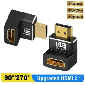 Adaptador de Cable 8K HDMI 2,1, convertidor de Cable macho a hembra para HDTV, PS4, PS5, portátil, extensor HDMI 4K hembra a hembra