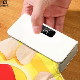 Sellador de bolsas de plástico, Mini máquina de sellado portátil, Mini sellador de bolsas térmicas, máquina de sellado de envasado de alimentos recargable por USB