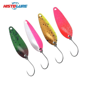 Cuchara de Pesca de Metal de 1.6g, 2.5g, 3.8g, Señuelo para Pesca de Trucha en Arroyos, Material de Cobre, Spinner, Equipo de Pesca de Agua Dulce
