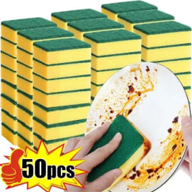 Juego de Esponjas de Limpieza Mágicas de Doble Cara, 8-50 Piezas, Altamente Absorbentes, Eliminan el Óxido, Estropajo para Ollas, Herramientas de Limpieza de Cocina
