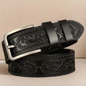 Cinturón de Cuero PU Estilo Retro Occidental para Hombre 2026, Hebilla de Aleación, Marca de Lujo, Cinturón Duradero para Jeans, Uso Diario para Hombres y Mujeres