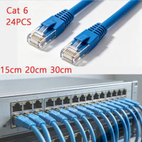 Cable Ethernet Corto Cat6 RJ45 de Alta Velocidad, Cable de Conexión LAN UTP, Transmisión Estable de 15 cm, 30 cm, 20 cm para PC, Router, Switch, Módem