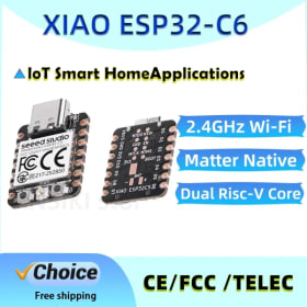 Placa de Desarrollo XIAO ESP32-C6 con WiFi 6 de 2.4GHz, BLE 5.0 y Soporte Zigbee para Proyectos de IoT y Hogar Inteligente con Arduino
