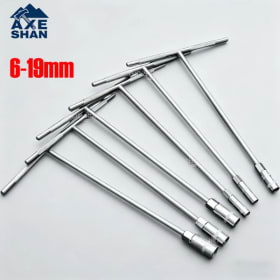Llave de Tubo en T de 6-19 mm, Llave Hexagonal Extendida, Herramienta Manual en Forma de T de Grado Industrial para Reparación de Automóviles, Bicicletas, Maquinaria y Hogar