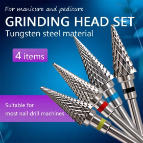 Puntas de carburo de tungsteno para taladro de uñas, accesorios de manicura eléctrica, fresas para quitar esmalte de gel, herramientas para uñas