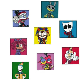 8 broches de dibujos animados creativos y originales, insignias de personajes de cómedia, pines de esmalte para accesorios de mochila