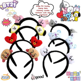 Diadema con diseño de personajes de dibujos animados BT21 koya RJ Shooky Man Tata Chimmy Cooky, accesorio decorativo de animación secundaria