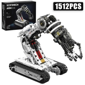 Bloques de Construcción de Brazo Robótico de Programación de Ciencia Ficción, 1512 Piezas, Juguetes de Ingeniería de Alta Tecnología, Regalo para Niños y Adultos