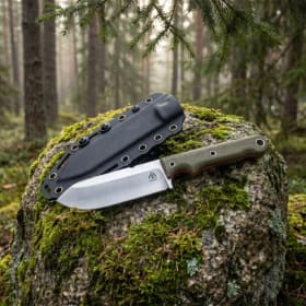 Cuchillo de acero de alta calidad con hoja fija, cuchillo para exteriores, cuchillo de camping, hoja de acero inoxidable de alta dureza de una sola pieza con funda de emergencia.