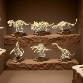 Bloques de construcción de fósiles de dinosaurios T-Rex, juguete de fácil montaje, modelo de esqueleto educativo para niños, decoración de escritorio para el hogar, regalo de cumpleaños para niños
