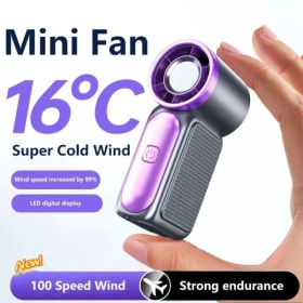 Mini Ventilador de Mano, 3600mAh, Alta Velocidad, Portátil, Turbo, de Bolsillo, para Viajes al Aire Libre