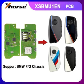 Llave inteligente Xhorse XSBMU1EN XM38 serie BM para BMW con chasis F/G, sistemas BDC2, BDC3 y BCP, estilo en forma de U con carcasa.