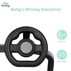 Juguete para Volante de Cochecito |   360 °   Juguete Interactivo Giratorio de Conducción de Autos para Niños Pequeños, Compatible con la Mayoría de las Carriolas