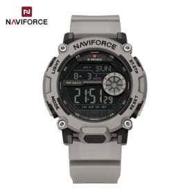 Nuevo Reloj Deportivo Casual NAVIFORCE para Hombre, Resistente al Agua 5ATM, Pantalla LCD, Correa de TPU, Resistente a Impactos, Luminoso, Caja Redonda