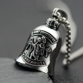Collar con Colgante de Campana para Motocicleta, Amuleto de Protección para Hombres, Accesorios para Motociclistas