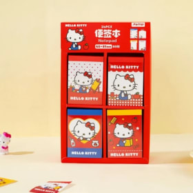 Bloc de Notas Adhesivas Hello Kitty de Sanrio Original, Bloc de Notas Kawaii para Escribir, para Mujeres, Estudiantes, Material de Oficina, Regalos de Cumpleaños
