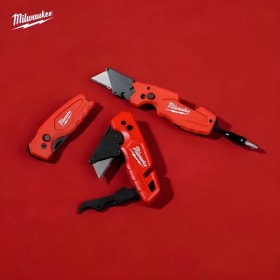Cuchillo multifuncional plegable 6 en 1 de la serie Milwaukee FASTBACK, ángulo de la hoja inferior a 60 grados ° Cuchillo plegable con almacenamiento de hojas, cuchillo artístico