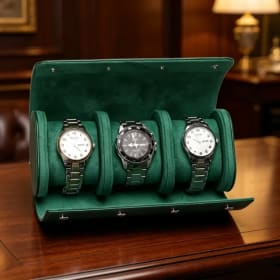 Estuche de Viaje para Relojes de Cuero, con 1/2/3 Ranuras, Portátil, para Relojes Rolex, Breitling, Santos, Omg, Mecánicos y de Cuarzo, a Prueba de Polvo