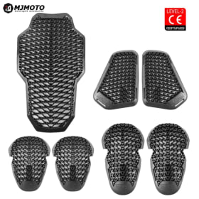 Protector de Motocicleta, Armadura Antichoque, Protector de Espalda Nivel CE 2, Protectores de Hombro, Codo y Rodilla Integrados para Mayor Seguridad al Conducir