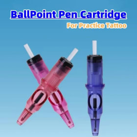 Nuevos agujas de cartucho de tatuaje con bolígrafo, 5 colores, agujas de práctica de dibujo para Motor, suministros de cartuchos de agarre para pluma de tatuaje