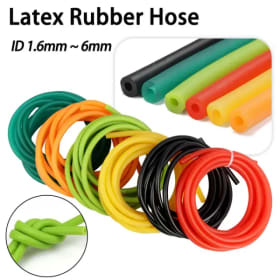 Mangueras de Goma de Látex de 3/5M, DI 1.6/1.7/1.8/2/3/4/5/6mm, Banda Elástica de Alta Calidad para Tirachinas, Catapulta y Arpón