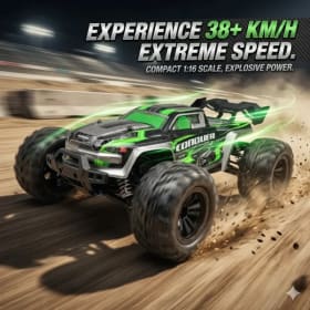 Coche RC, Monster Truck 4x4 de control remoto de calidad profesional a escala, camión RC todoterreno de alta velocidad para niños y adultos, resistente al agua para todo tipo de terreno.
