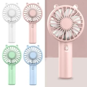 Mini ventilador portátil con carga USB, ventilador pequeño de escritorio con soporte para teléfono móvil, ventilador pequeño portátil y sencillo para exteriores