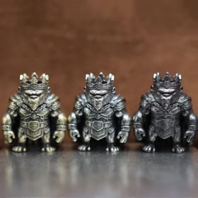 Cuentas de latón con forma de cuchillo Gorilla King, accesorios DIY EDC para pulseras tejidas de paracord, colgantes para cordones, dijes para herramientas de exterior
