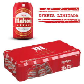 Pack x24 latas de cerveza Mahou 5 Estrellas 33cl