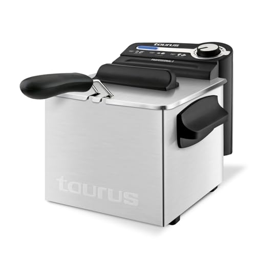 Taurus Freidora de Aceite Eléctrica Professional 2 Plus - 2L, 1700W, Termostato Regulable y Sistema de Filtrado