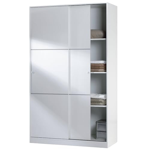 Armario 2 Puertas Correderas 200x120x50 cm Blanco