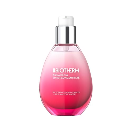 Biotherm, Aqua Glow Super Concentrate, Gel Hidratante Iluminador, Hidrata y Restaura la Luminosidad, Enriquecido con Vitaminas y Life Plankton, Para Todo Tipo de Pieles, 50 ml