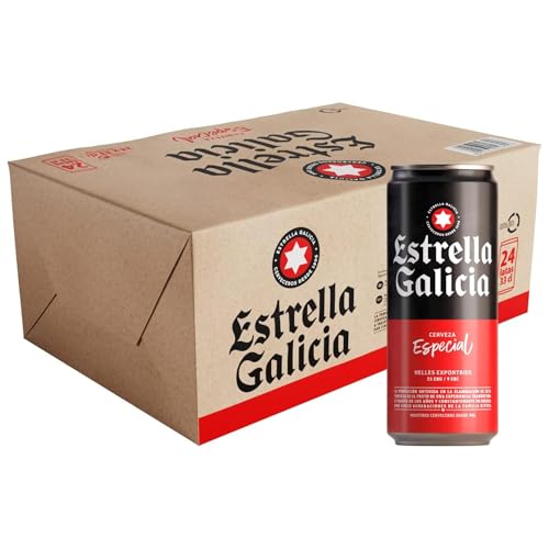 Estrella Galicia Especial - Cerveza Lager (24 Latas x 33 cl) - Pack de 7.92 litros