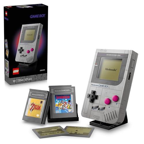 LEGO Super Mario Game Boy Set de Exposición - Maqueta para Adultos con 2 Cartuchos de Videojuegos (Zelda: Link's Awakening y Super Mario Land) - Regalo para Gamers 72046