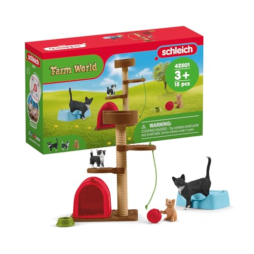 Schleich 42501n Playset Juego para Gatos Bonitos - Diversión y Estimulación para tu Felino