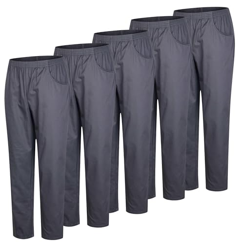 Pantalones sanitarios unisex con cintura elástica - Pack 5