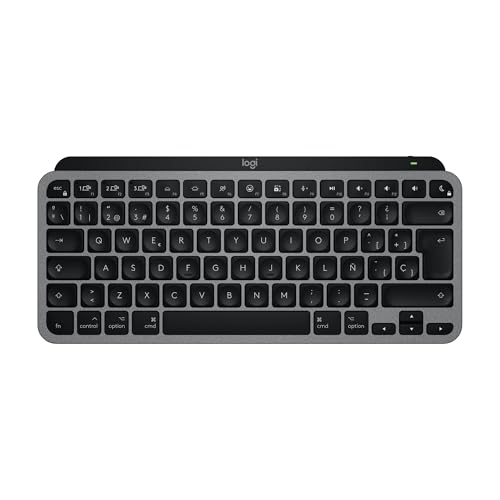 Logitech MX Keys Mini for Mac - Teclado Inalámbrico Minimalista para MacBook Pro, MacBook Air, iMac e iPad