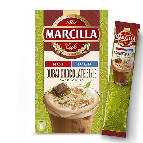 Café Soluble Cappuccino Dubai Chocolate 8 sobres 120g