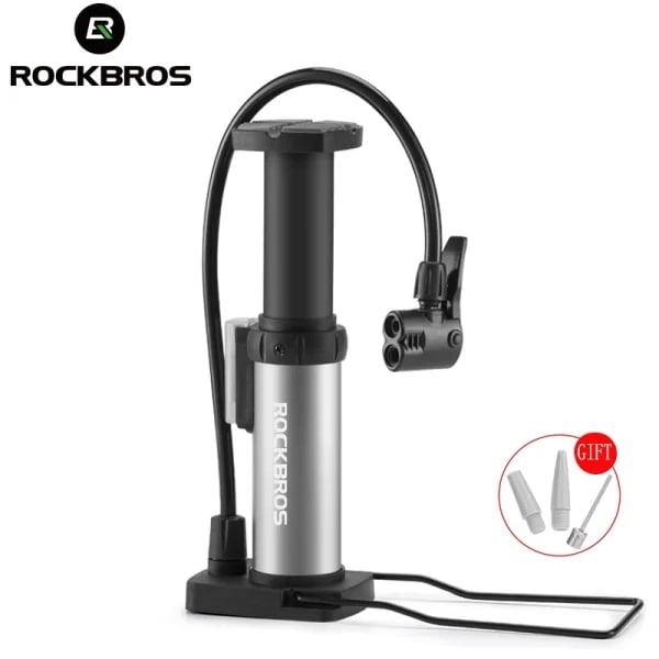 Bomba de bicicleta ROCKBROS, Mini Bomba de mano portátil, Bomba de aire para ciclismo, Bomba para bicicleta de montaña MTB, Inflador de 100PSI, Bomba de pie