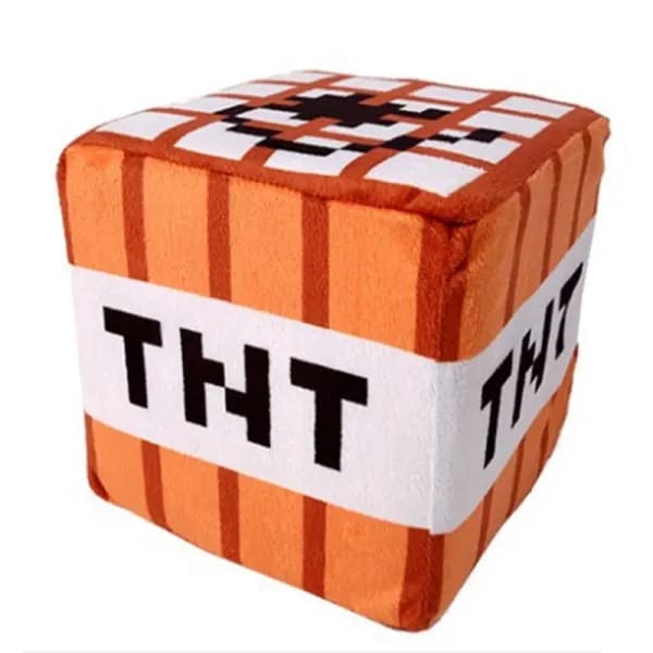 Bonito Peluche de TNT en Forma de Cubo, Llavero Colgante, Juguetes de Peluche Suaves, Regalos de Navidad y Cumpleaños para Niños, Decoración Divertida