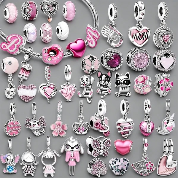 Abalorios de Plata de Ley 925 con Forma de Tortuga Camaleón para Pulseras, Fabricación de Joyas DIY, Colgante de Animal con Cristales Coloridos, Regalo para Mujer