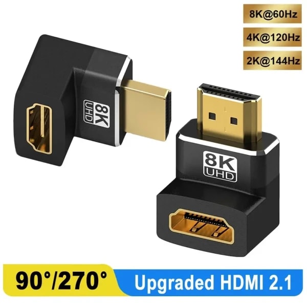Adaptador de Cable 8K HDMI 2,1, convertidor de Cable macho a hembra para HDTV, PS4, PS5, portátil, extensor HDMI 4K hembra a hembra