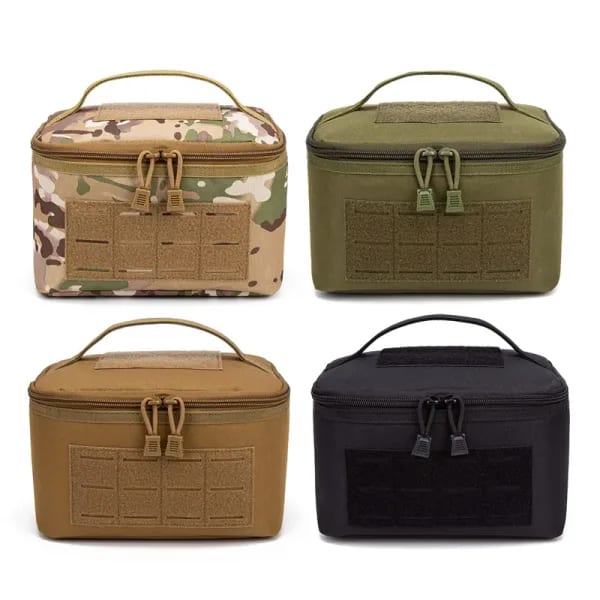 Bolsa portátil para cartuchos de rifle, bolsas para municiones de pistola, caja de municiones para caza al aire libre, almacenamiento de balas, bolso EDC